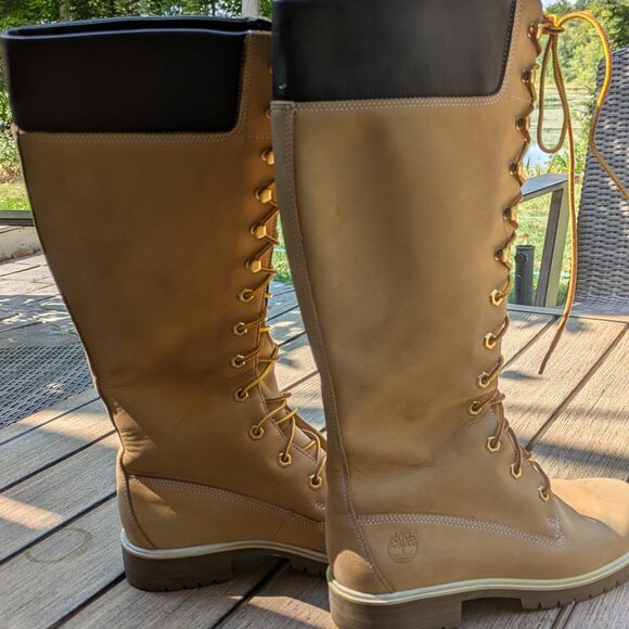 Women's Timberland® Premium 14-Inch Waterproof Boot - Wheat Nubuck - Picture 1 of 7